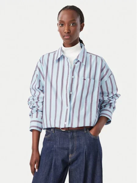 Košile Tommy Jeans modrá