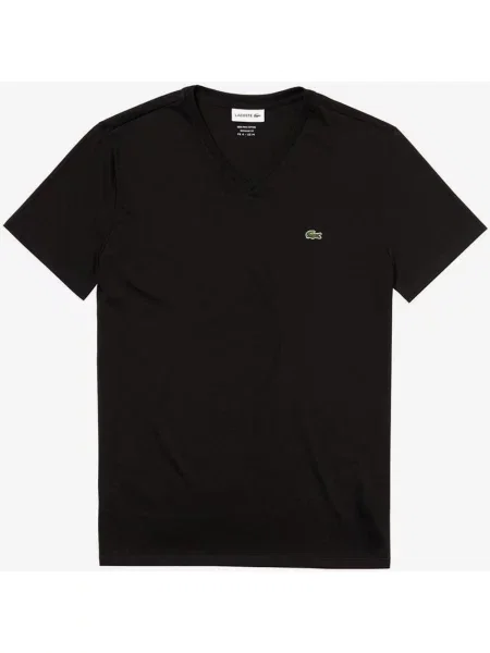 T-shirt z krótkim rękawem Lacoste Regular Fit XS czarny