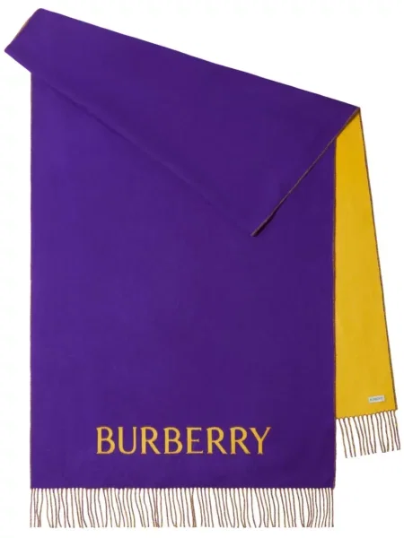 Fular Burberry din cașmir cu imagine violet