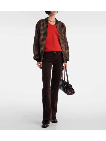 Pantaloni 7 For All Mankind de catifea cord maro