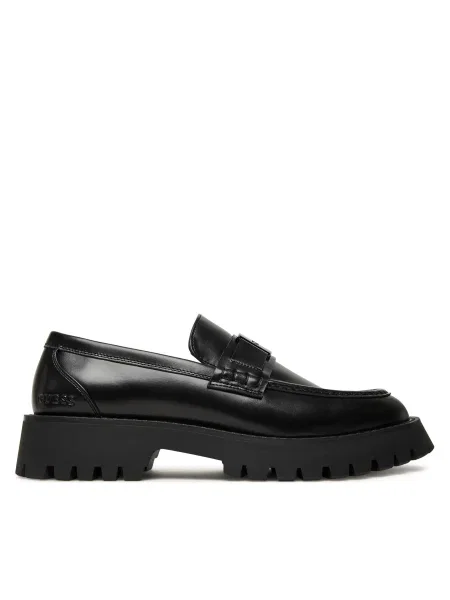 Кожени мокасини Guess GORIZIA II мъжки FMTGOR черно