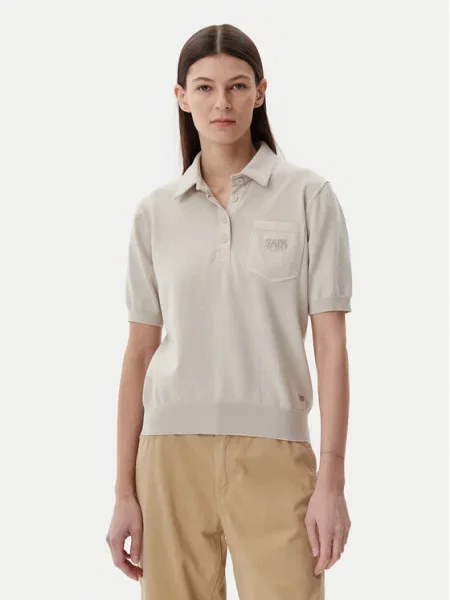 Napapijri Polo Regular Fit μπεζ