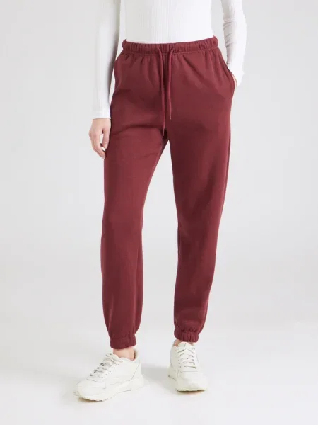 PIECES Pantaloni PCCHILLI vin roșu