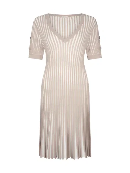 Liu Jo Rochie tricotat bej alb