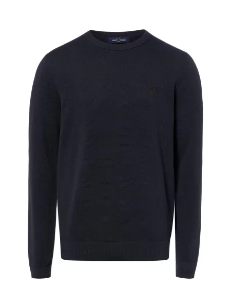 Fred Perry sweter z dzianiny Mężczyźni S niebieski