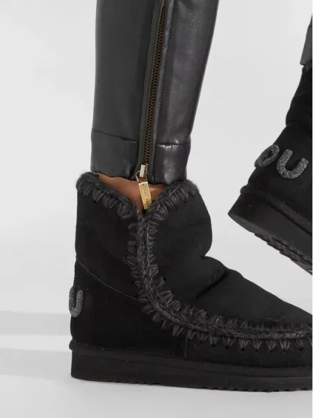 Čizme za snijeg Mou Eskimo 18 Glitter Logo crna