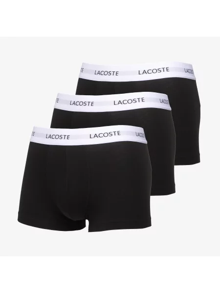 Boxeri Lacoste Underwear Trunk Black S negru