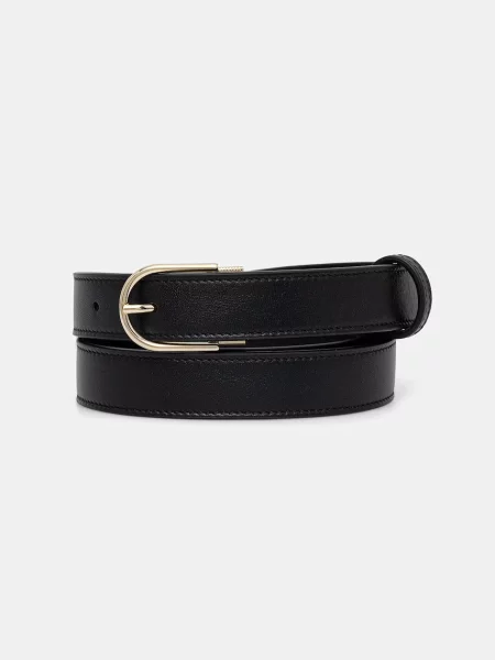 Victoria Beckham curea pentru femei din piele Dorian negru