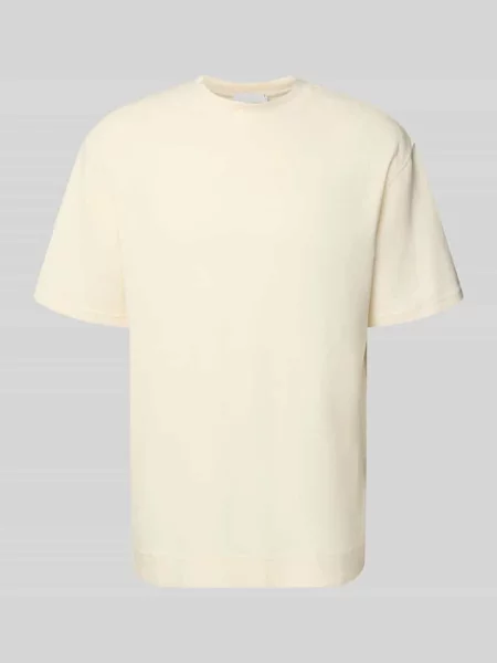 T-shirt o kroju relaxed fit z czystej bawełny ekologicznej model MAARKOS WAFFLE' Armedangels biała