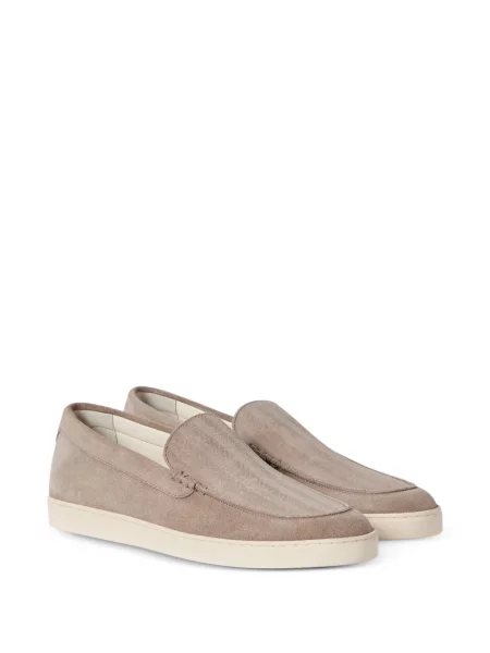 Sneakerși Brunello Cucinelli din piele de căprioară maro