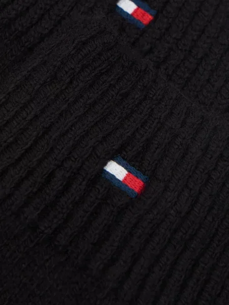 Трикотажные перчатки Tommy Hilfiger черные