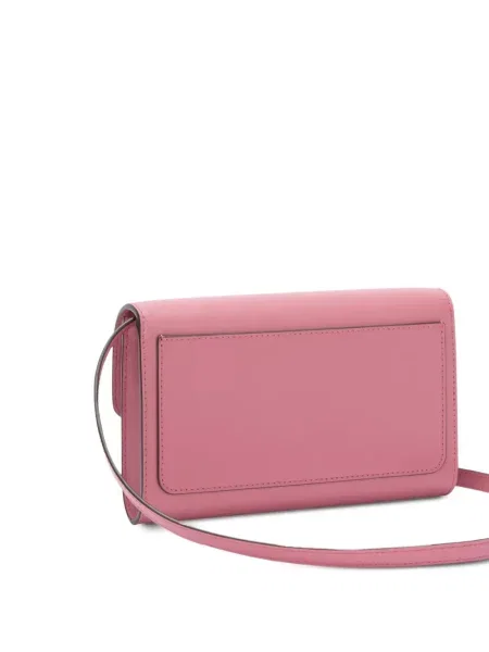 Кожена мини чанта Furla розово