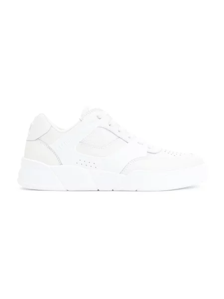 Sneakersy Céline sznurowane skórzane białe