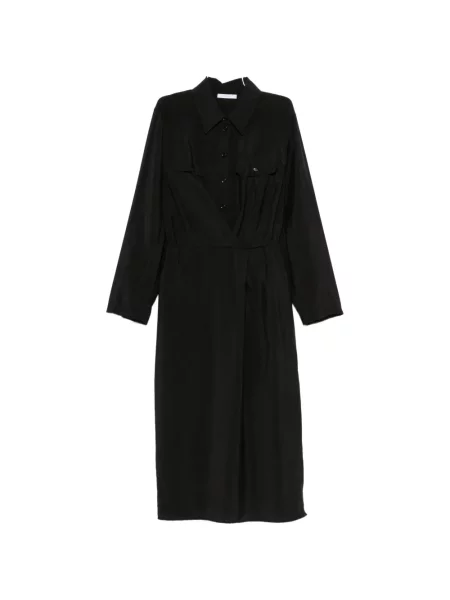 Lung rochie tip cămașă Patrizia Pepe negru