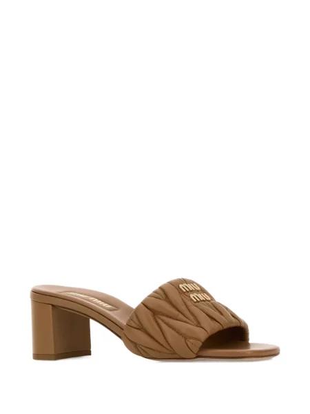 Sandale Miu Miu din piele maro