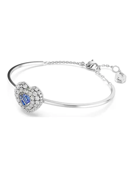 Bransoletka Swarovski w serca szara