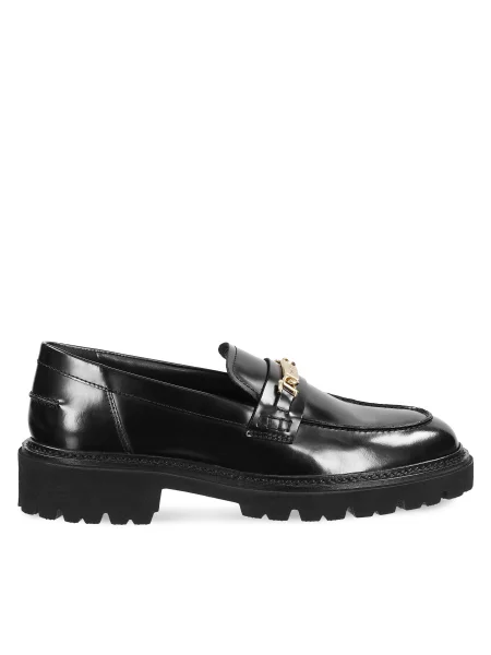Gant mocasini de piele Ivyhill cu plat negru