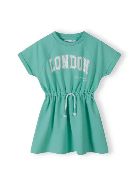 MINOTI Rochie verde alb