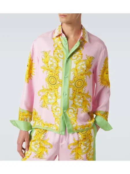 Cămașă Versace de mătase cu imagine