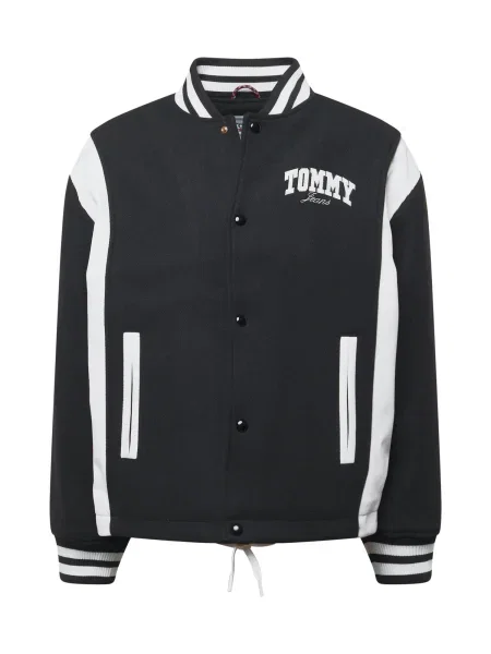 Tommy Jeans Átmeneti dzseki / fehér fekete
