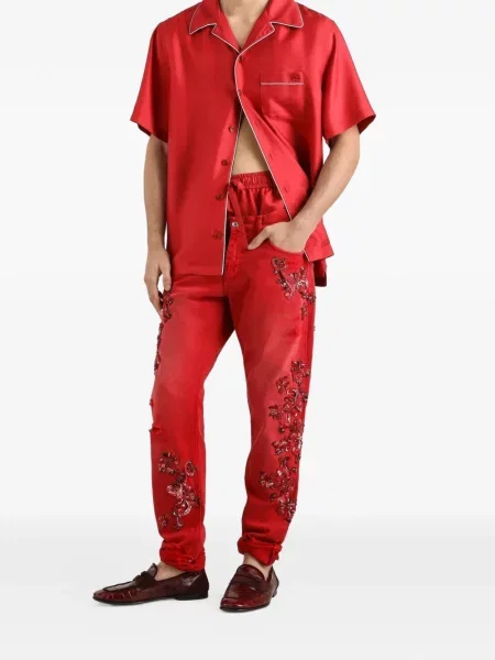 Pantaloni Dolce & Gabbana roșu