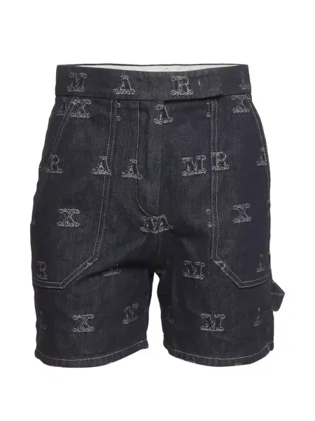 Pantaloni scurți din denim Max Mara albastru