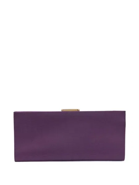 Geantă plic Carolina Herrera de mătase violet