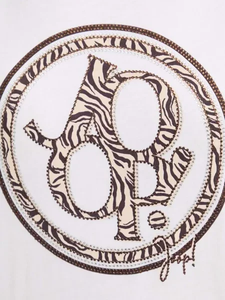 Tricou grafic Joop! cu imagine alb