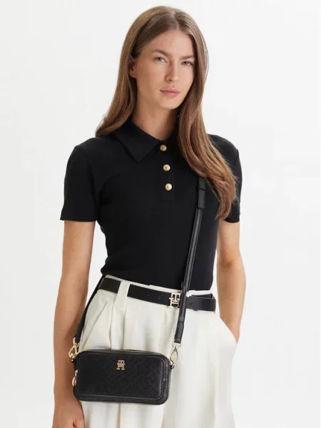 Tommy Hilfiger Дамска чанта Th Daily Camera Bag Mono черен