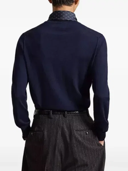 Pulover Polo Ralph Lauren cu autograf de lână albastru