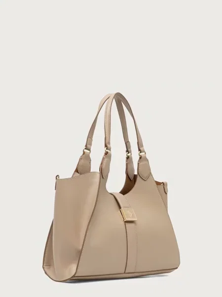U.S. Polo Assn. kabelka typu shopper dámska z imitácie kože MARGARET béžová