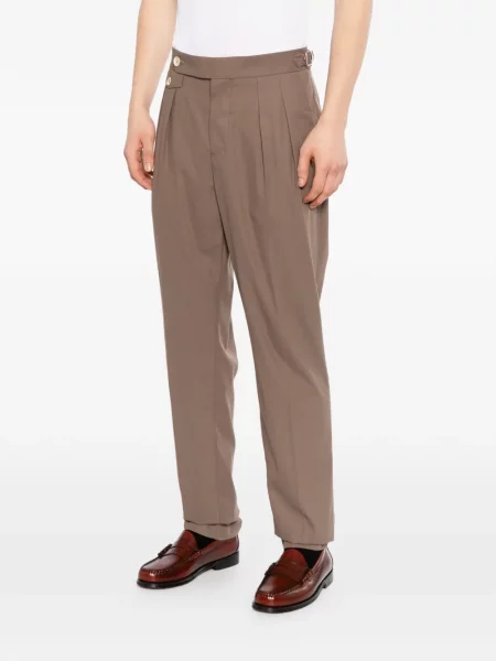 Pantaloni Brunello Cucinelli plisate maro