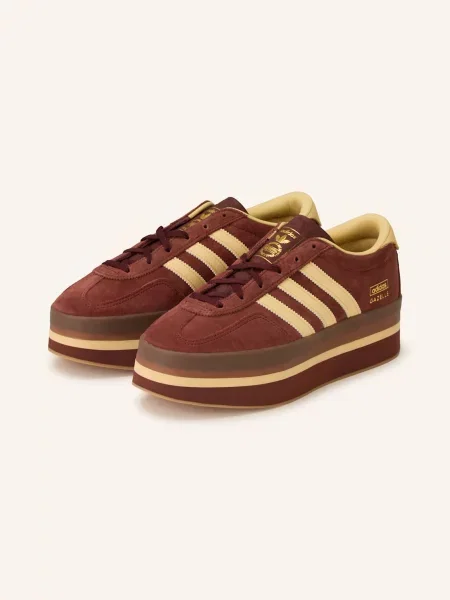 Tenisky adidas Gazelle Stack W Fox Brown/ Orange Tint/ Gum EUR 40 červené