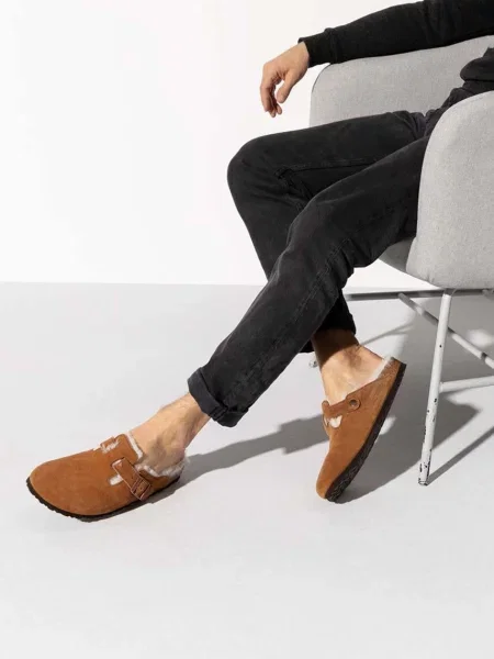 Замшевые тапочки Birkenstock