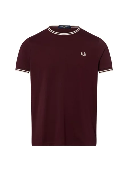 Fred Perry Koszulka Mężczyźni jednolity S czerwony