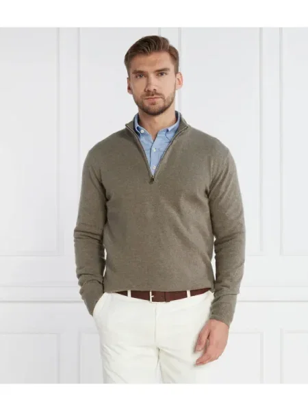 Oscar Jacobson Pulover cu adaos de lână și cașmir maro