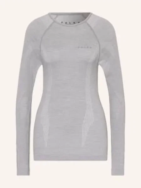 Falke Funkční Spodní Tričko Wool-Tech S Merino Vlnou světle šedá