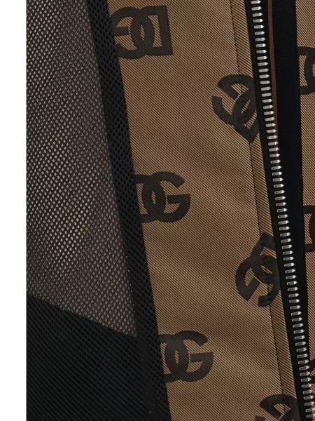 Geacă Dolce & Gabbana cu imagine alergare maro