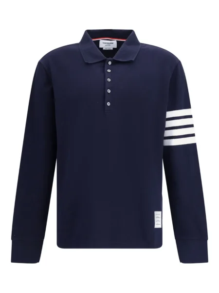 Lung tricou polo Thom Browne albastru