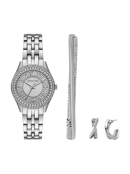 Michael Kors ceas brățară și cercei argintiu