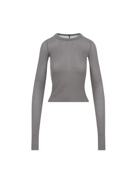 Top Rick Owens o skróconej długości szary