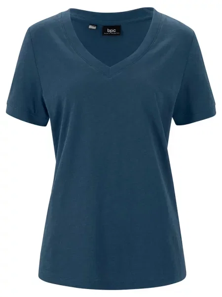 T-shirt z czystej bawełny niebieska