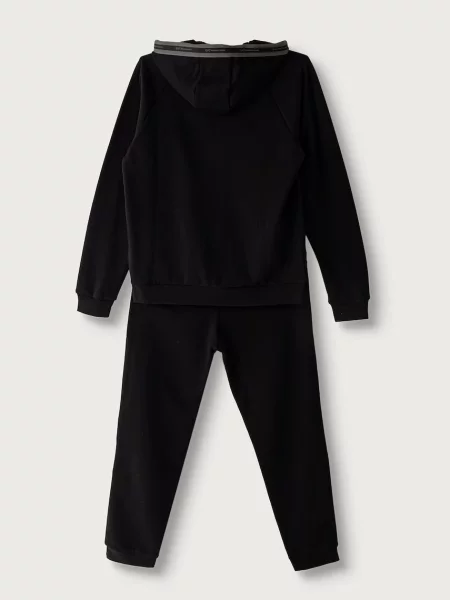 Emporio Armani melegítő szett gyerek pamuttal fekete