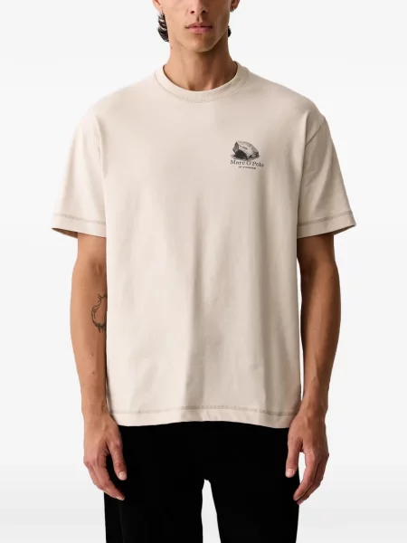 Tricou polo Marc O'polo cu imagine cu decolteu rotund
