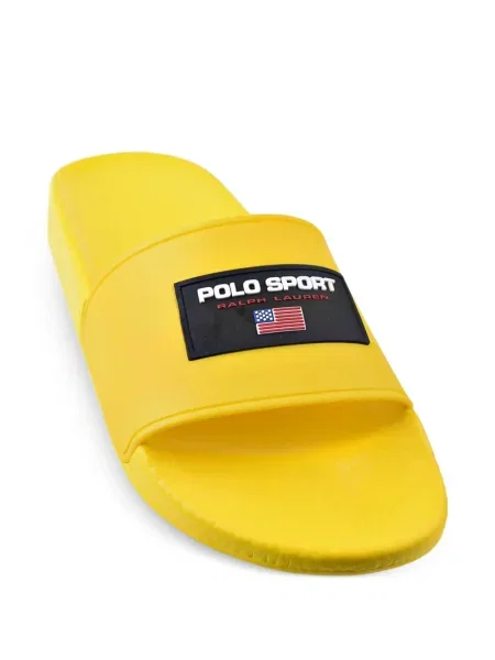 Кожени чехли Polo Ralph Lauren с връзки бродирани жълто