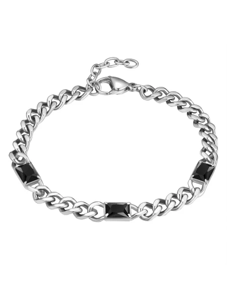 True Rebels Náramok / strieborná čierna