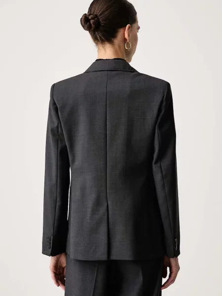 Шерстяной двубортный пиджак Weekend Max Mara