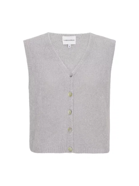 Sweter American Dreams wełniany szary