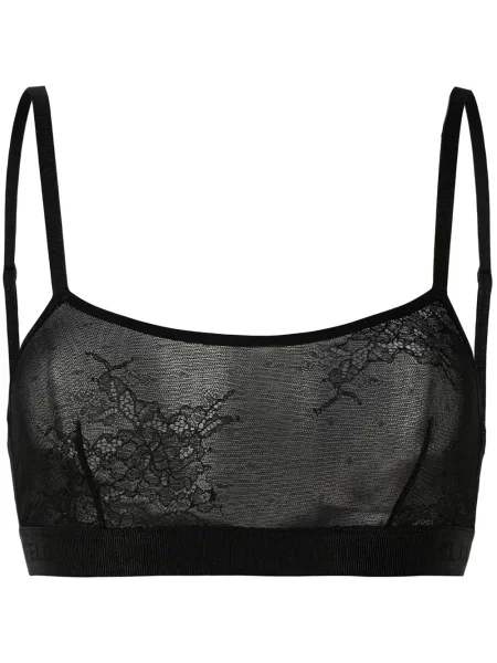Sutien bralette Karl Lagerfeld din dantelă negru