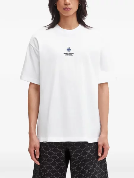 Scurt tricou Aape By A Bathing Ape cu imagine alb